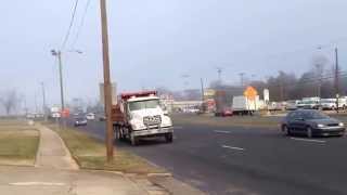 2 Mack CV713 Granite dump trucks jake brake