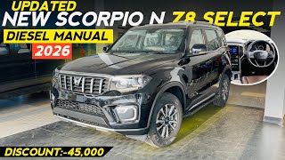 New Updated✅ Mahindra Scorpio N Z8 Select Diesel Manual 2026 Model GST Price Discount All Details