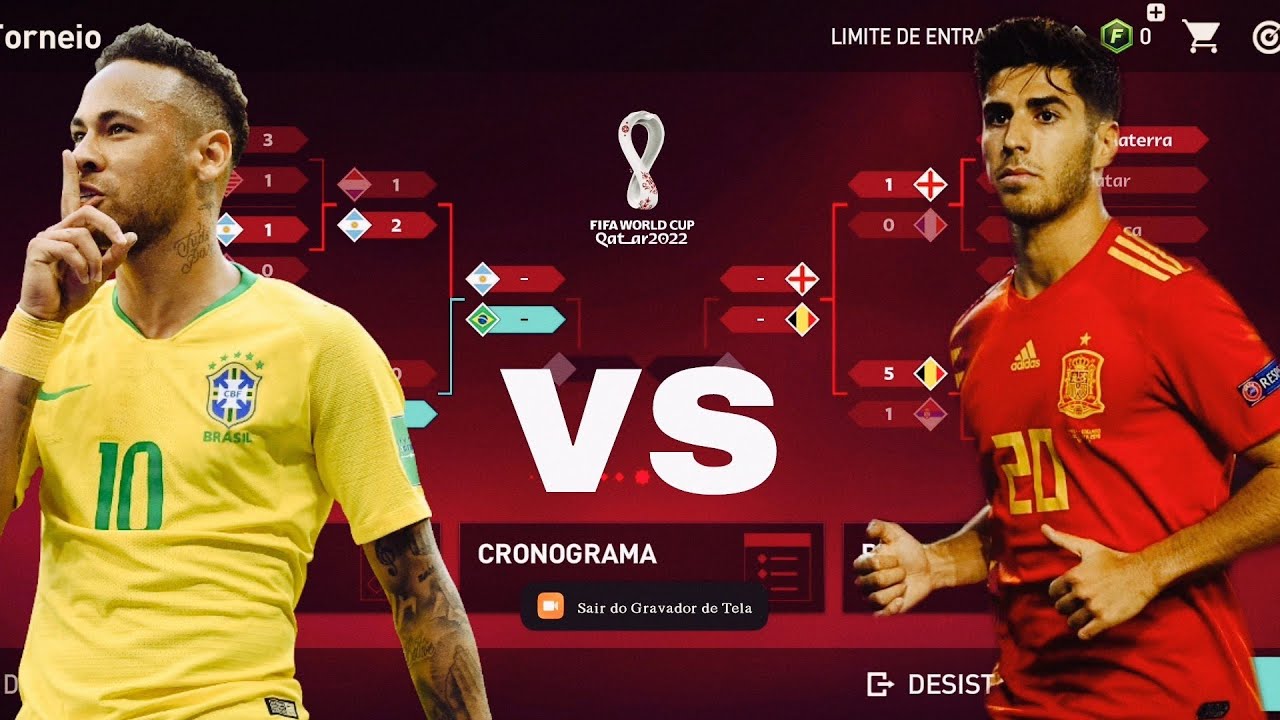 ESSA VAI SER NOSSA COPA DO MUNDO! (BRASIL vs ESPANHA) FIFA MOBILE
