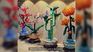 2025 NEW Bouquet 10343 10344 10368 10369 Orchid Bamboo Chrysanthemuum Plum Blossom Building Blocks D