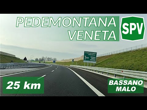 SPV | BASSANO Ovest - MALO | Superstrada Pedemonatana Veneta | tratto inaugurato 19/11/2020