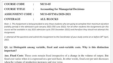 MCO05 ASSIGNMENT SOLUTION, DECEMBER 2022,  IGNOU