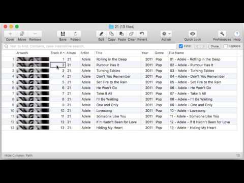 Batch remove metadata from audio files on Mac with Tag Editor by Amvidia