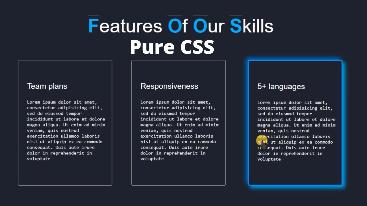 Amazing web page design | Hover effect using Html and CSS | Pure CSS ...