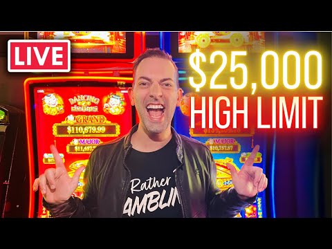 🔴 LIVE $25,000 High Limit Slots 💵 Jackpot Party Time 🎉