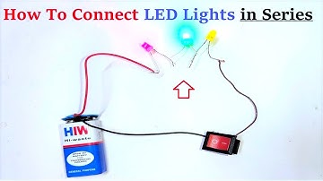 how to connect multiple led lights connections in series electric circuit working model | diypandit