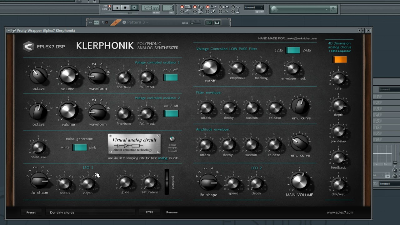 Bedst Far tank Klerphonik polyphonic synthesizer analog VST plugin by Eplex7 DSP