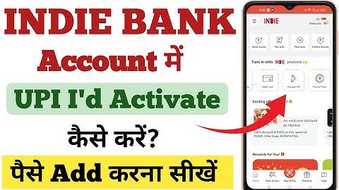 INDIE BANK KI UPI ID KAISE BANAYE | Indie bank UPI ID Activate kaise kare | indie bank upi id