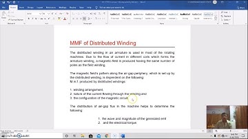 Electric Machine II Lecture - 3