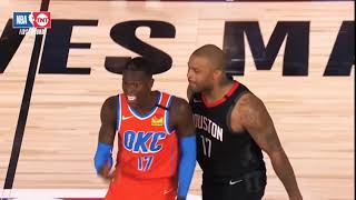 P.J. Tucker and Dennis Schroder Ejected in Houston vs OKC (game 5) NBA Playoffs 2020