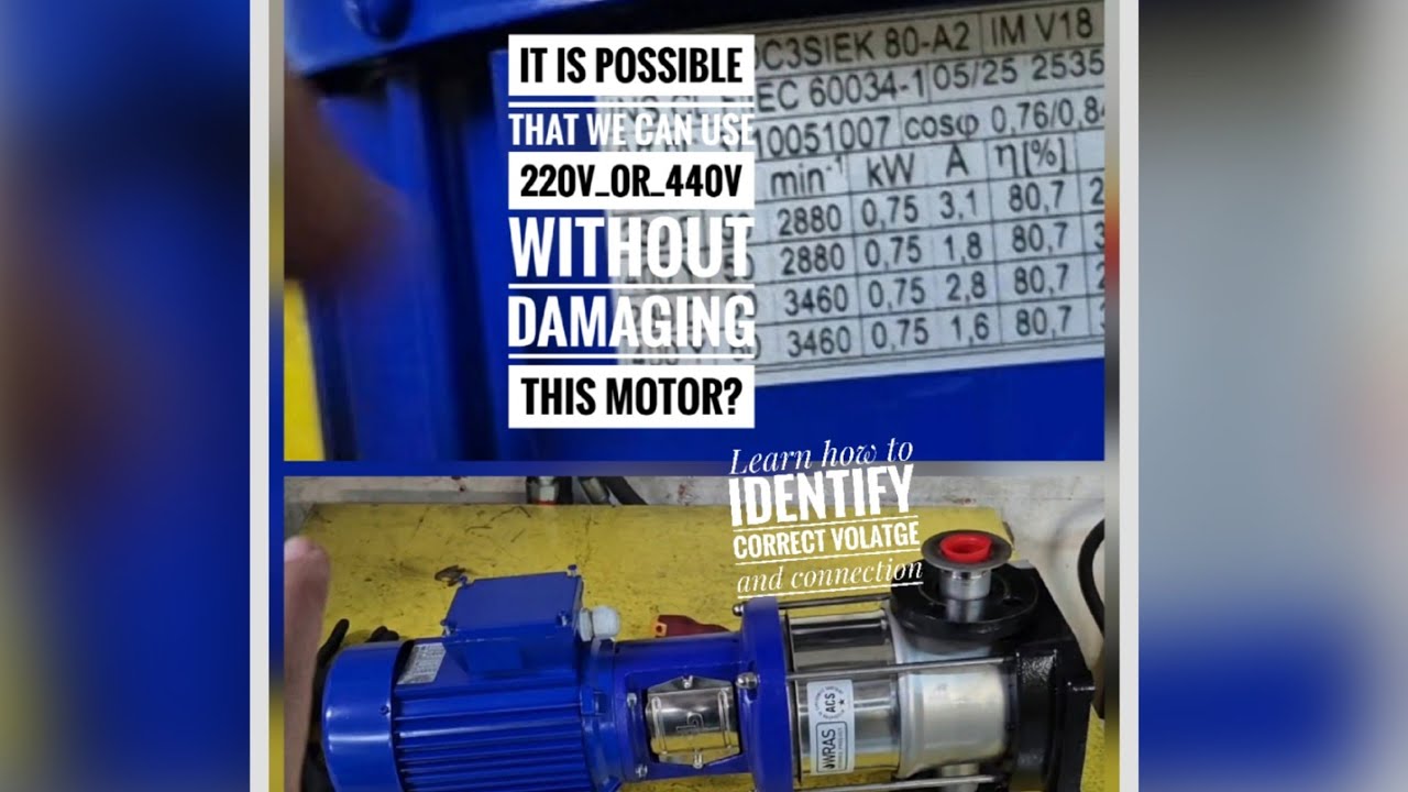 Learn identifying motor correct voltage ^ check capabilities of different voltage ranges to be used