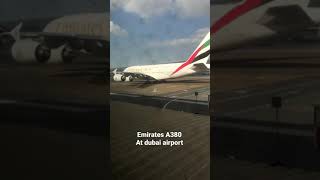 Largest passenger airplane in the world - Emirates A380 @ Dubai international airport