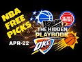 NBA Picks &amp; Predictions For Today Wednesday 4/22/26 | FREE NBA Picks, Best Props, and Predictions!