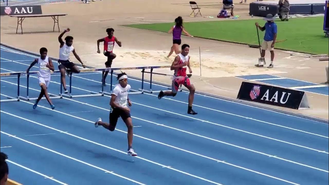 2022 AAU Junior Olympics 14 Boys 200m Hurdle YouTube