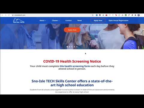 Sno Isle TECH Skills Center Application Step 1