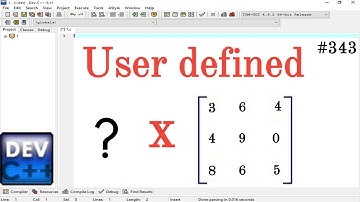 User defined multiplication of matrix in C Language || Simple Method Apply