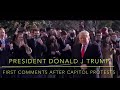 President Trump first White House comments in front of adoring fans - 12 January 2021