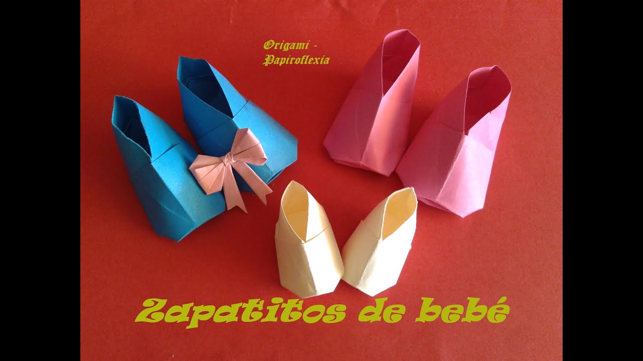 Origami - Papiroflexia. Zapatitos de bebé, muy fácil - YouTube
