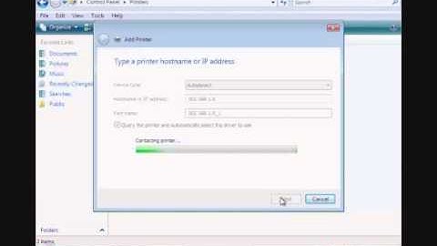 Setup Network Printer on Windows Vista