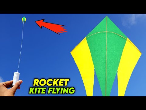 Rocket Kite Flying , How to make kite , patang kese banate hai , Easy kite flying