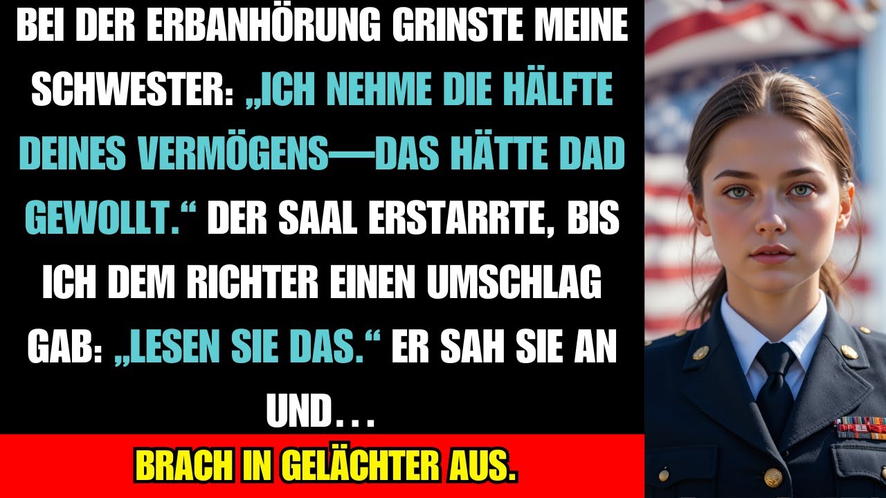 Meine Schwester verlangte mein Erbe – der Richter lachte, als er den Beweis sah