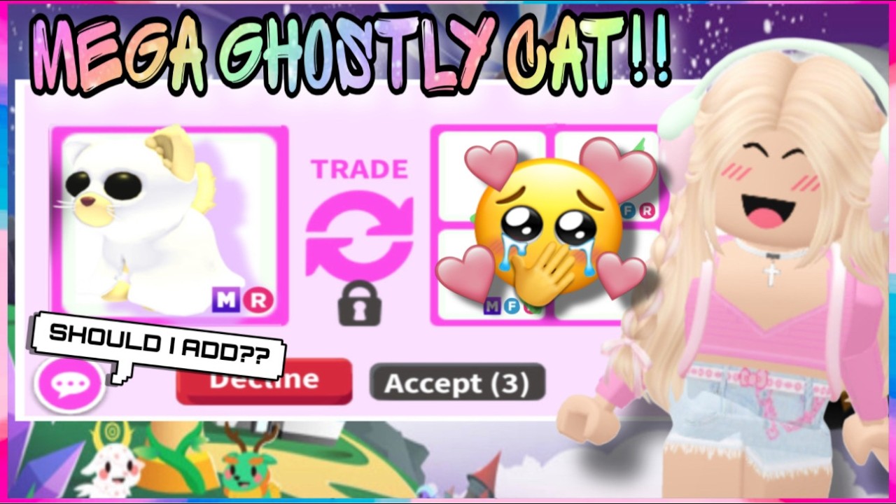 Обмен мега-призрачного кота в «Adopt Me»… Стоило ли оно того?! 🐱💔