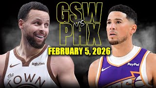 Den State Warriors Vs Phoenix Suns Full Game Highlights February 5, 2026 Nba Season