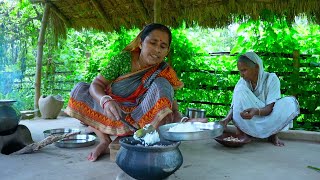 জলপাই আলুর সাথে সেদ্ধ ভাত | Jolpai Alu Seddho Vaat Recipe by Grandmother | Famous Village Food