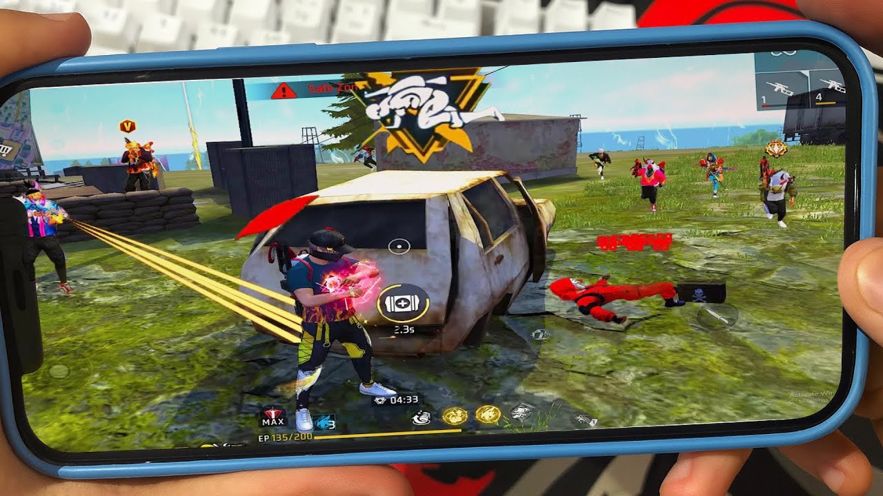 IPHONE 11⚡️HANDCAME SOLO VS SQUAD FREE FIRE GAMEPLAY🔥