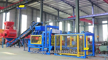 QT5-15 fully automatic concrete hollow block making machine