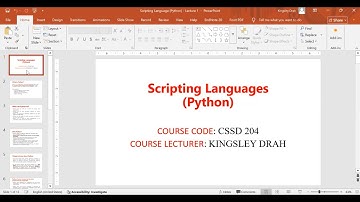 Scripting Languages Lecture 2 Python 2025