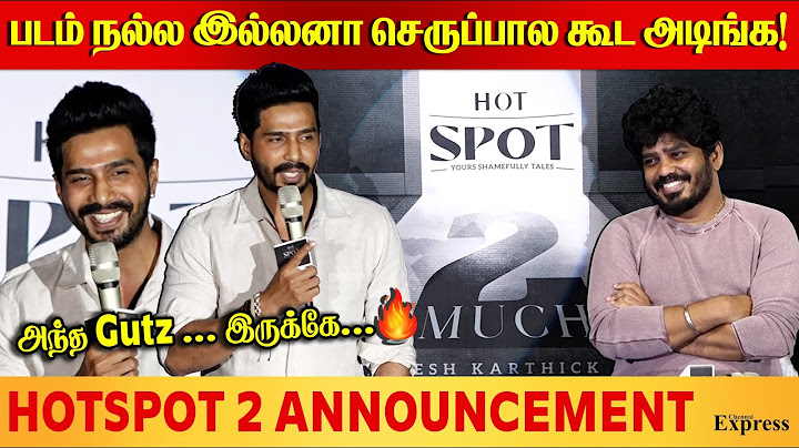 Vishnu Vishal Speech at HOTSPOT 2 MUCH Movie Announcement Press Meet | Vignesh Karthick