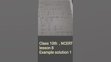 Class 10th NCERT math || Chapter 8 exercise 8.1 example 1 solution easy way  solution  #shorts