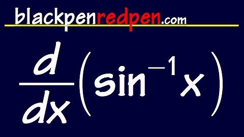 Calculus, derivative of inverse sine