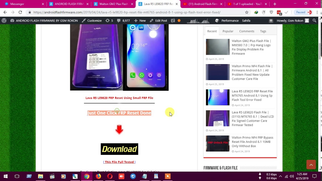 Lava R5 LE9820 FRP Reset File MT6765 Android 8.1 Using Sp Flash Tool Error Fixed