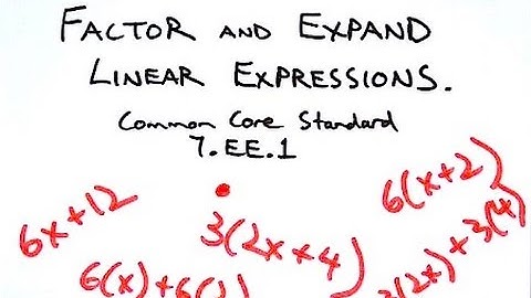 Factor, Distribute and Expand Expressions, Part 1 of 3