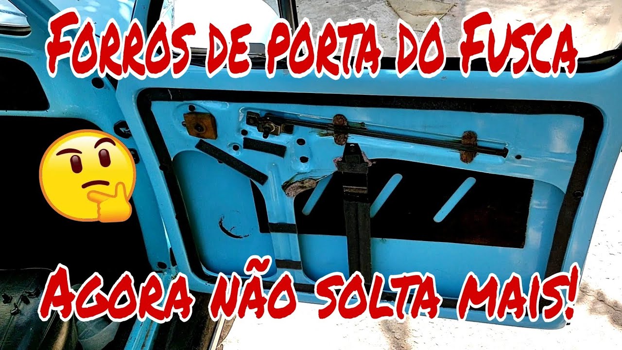 Como trocar forro de porta do Fusca, dica para o grampo não soltar fácil EP 43