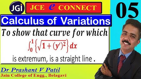 How to find Extremum || of ∫{√(𝟏+(𝒚^′)^𝟐 )}𝒅𝒙 as straight-line || Calculus of Variations || 18mat31