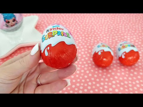 ASMR Opening Kinder Surprise Eggs & LOL Surprise Egg • What's Inside? • No Talking