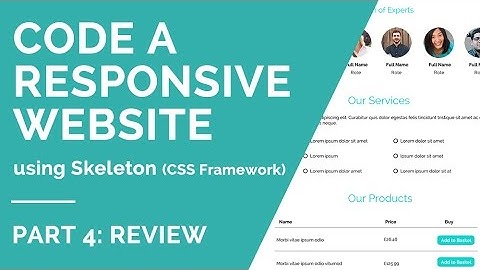 Part 4: Code a Responsive Website using Skeleton | STWebDesigner