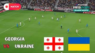 Georgia vs Ukraine | League Nations 2026 Match Simulation | eFootball PES 2021 Full Gameplay screenshot 1