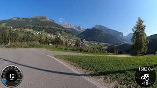 Virtual Beginner Indoor Cycling Workout Dolomites Garmin mph Display 4K Video