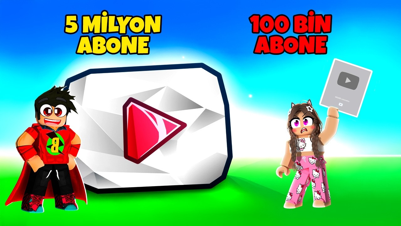 AYBÜKE YOUTUBER OLDU! BENİ GEÇTİ 😡 Roblox Be a YouTuber