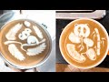 Amazing Latte Art Tutorials #3 2020.Уроки Латтэ арт 2020. Рисунки на кофе.Панда.Единорог.Коала и др.