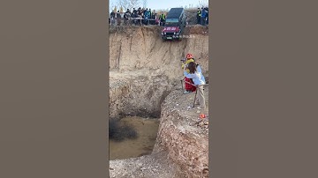 Car Stuck in Dirty Drain Water #shortvideo