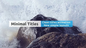 20 Minimal Titles & Lower Thirds | After Effects Project Files - Videohive template