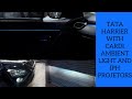 Tata harrier 2022 with cardi ambient lights iph projectors and Blaupunkt led lights