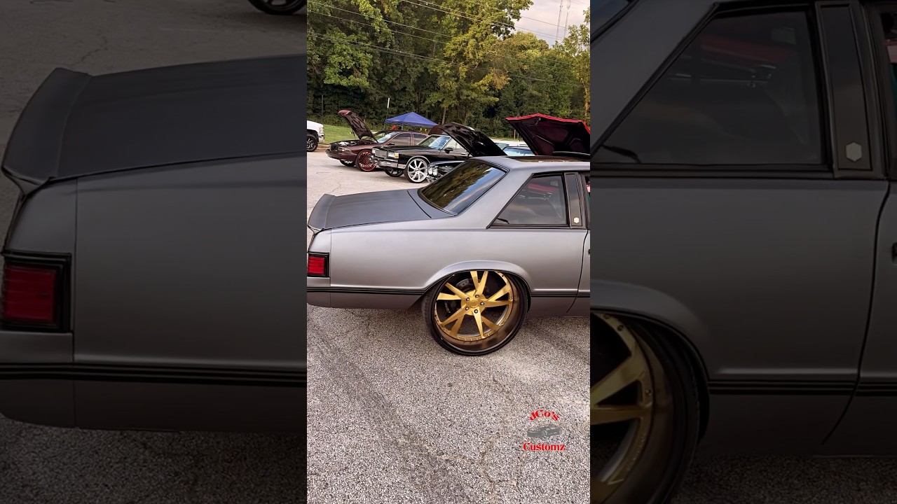 Nasty Matte Gray 2 Door Malibu tuckin Brush Gold Forgiato 4’s