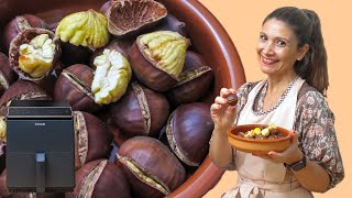 ✅ CASTAÑAS 🌰 asadas en FREIDORA DE AIRE / Trucos / Tiernas y se pelan muy fácil / Cosori Dual Blaze