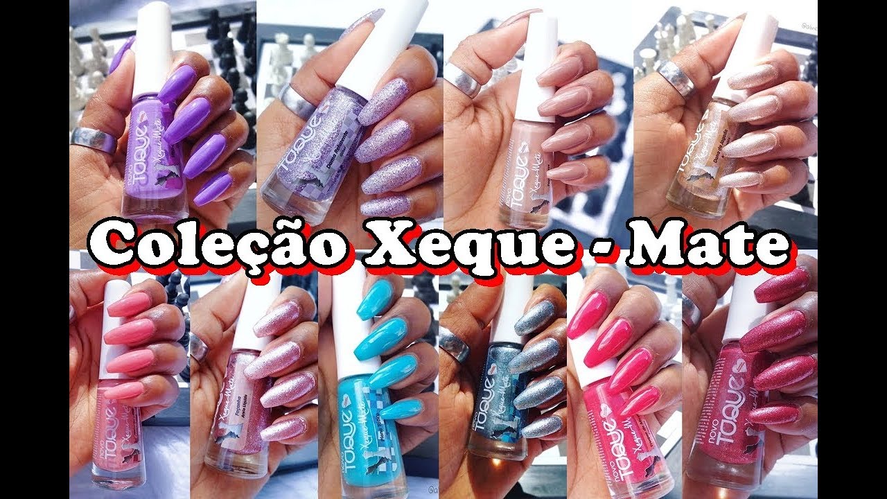 ESMALTE NOVO TOQUE GLITTER - XEQUE MATE - DAMA RELUZENTE